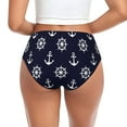 thumbnail image 3 of Womens Underwear white Anchor steering wheel navyblue Cuteness No Show Seamless Underwear for Women, Soft Stretch Women's Panties, Hipster Ladies Panties Bikini Underwear Briefs, 3 of 6