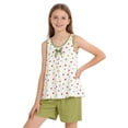 thumbnail image 6 of ATOGUTA Girl Set Sleeveless Crewneck Tank Top and Shorts Cute Summer 2 Pieces Short Sets Size 4T-16, Beige, 6 of 8