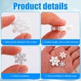 thumbnail image 4 of 100 Pcs Mini Snowflake Decorations, Snowflake Christmas Ornaments Glitter Resin Snowflakes Christmas Snowflake Craft for DIY Craft Christmas Tree Winter Party Table Decoration, 4 of 7