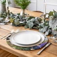 thumbnail image 6 of Round Placemats Lavender 15 inch Set of 6 Table Mats for Dining Table Bee Daisy Floral Heat Resistant Non-Slip Kitchen & Home Decorative Place Mat Set, 6 of 8