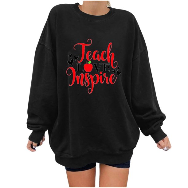 Sudadera con estampado de cambio de cuello redondo de manga larga suelta divertida vintage para mujer Pompotops gfhjh3128