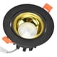 thumbnail image 3 of Foco empotrable LED de aluminio con ángulo ajustable, a prueba de polvo, foco empotrado en techo para sala de estar, dormitorio, 100-264V, copa dorada de concha negra, 3 of 5