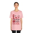 thumbnail image 3 of Love is In The Air Try Not To Breath Unisex  Jersey Short Sleeve T-shirt, 3 of 4