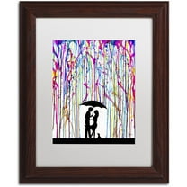 Trademark Fine Art 'Two Step' Canvas Art by Marc Allante, White Matte, Wood Frame