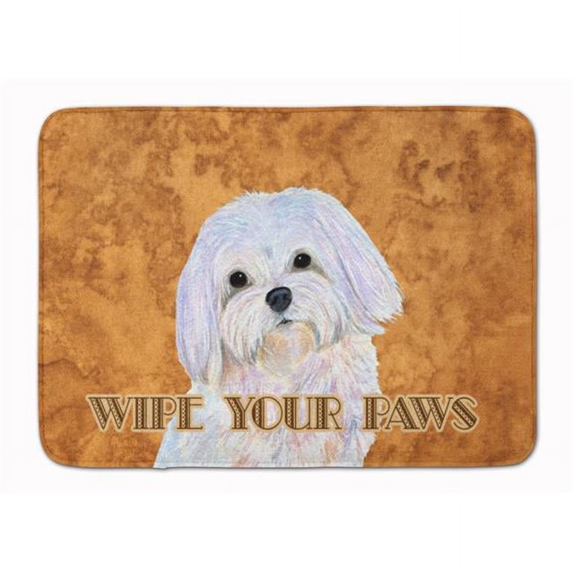 Carolines Treasures SS4897RUG Puppy Cut Maltese Wipe Your Paws Machine Washable Memory Foam Mat