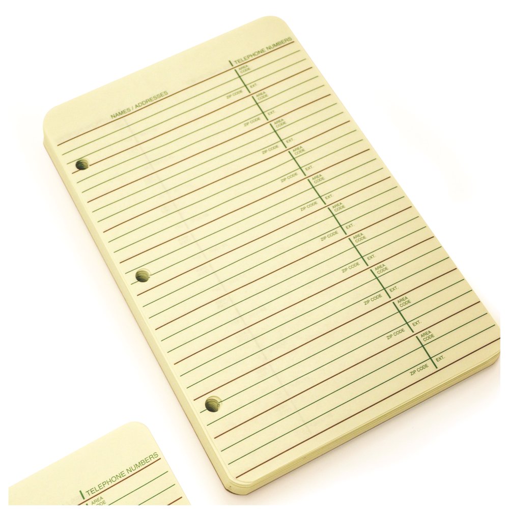 Wilson Jones 812 Telephone Address Book Refill Pages, 80 Sheets