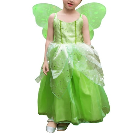 

Karuedoo Halloween Fairy Princess Dress for Women Little Girls Fancy Birthday Dress Up Cosplay Costume+Butterfly Wings