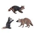 thumbnail image 2 of Esquirla Figurines Réalistes d'Animaux de la Jungle Raton Laveur Modèle Jouets pour Enfants Tout-Petits Fêtes Ensemble Familial, 2 of 7