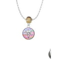 thumbnail image 2 of Delight Jewelry Silvertone Domed Multi Color RNA Mia Monkey Charm Necklace, 2 of 4