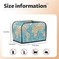 thumbnail image 4 of KLL World Map With Animals 1 Print 2 Slice Toaster Dust Covers Kitchen Small Appliance Cover with 2 Pockets,Can hold Jam Spreader Knife & Toaster Tongs (11.4 x 7.9 x 7.5), 4 of 6
