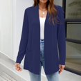 thumbnail image 4 of Nestiefly Lightweight Cardigan for Women 2026 Long Sleeve Open Front Casual Cardigans with Pockets Navy L, 4 of 5