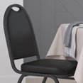thumbnail image 3 of BizChair Commercial Grade 500 LB. Capacity Dome Back Stacking Banquet Chair in Black Vinyl with Silver Vein Metal Frame, 3 of 11