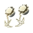 thumbnail image 3 of EHJRE Pair Vintage Sparrow Dangle Ear Tunnels Expander Gauges Piercing White 16mm, 3 of 8