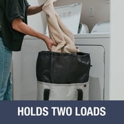 CleverMade Laundry Duffel Luxe - Stone Gray/Shadow Gray