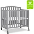 thumbnail image 3 of DaVinci Dylan Folding Portable 3-in-1 Mini Crib and Twin Bed, Gray, 3 of 9