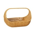 thumbnail image 3 of Cesta de picnic tejida, decoración del hogar, centro de mesa, soporte multifuncional, cesta de almacenamiento para jardín, hogar, regalo, mesa, playa, 3 of 8