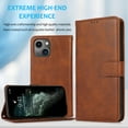 thumbnail image 6 of ELEHOLD 2 in 1 Wallet Case for iPhone 13, Credit Card Holder Detachable Hybrid Protective Slim Hard Shell Magnetic PU Leather Folio Pocket Flip Cover for iPhone 13,Brown, 6 of 6