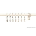 thumbnail image 3 of Micah Farmhouse Rustic Distressed White Curtain Rod Set 84"- 144" with Real Wood Finials, 3 of 5