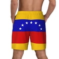 thumbnail image 2 of Men's 2 in 1 Swim Trunks with Compression Liner Venezuela Flag Quick Dry Beach Shorts, 2 of 6