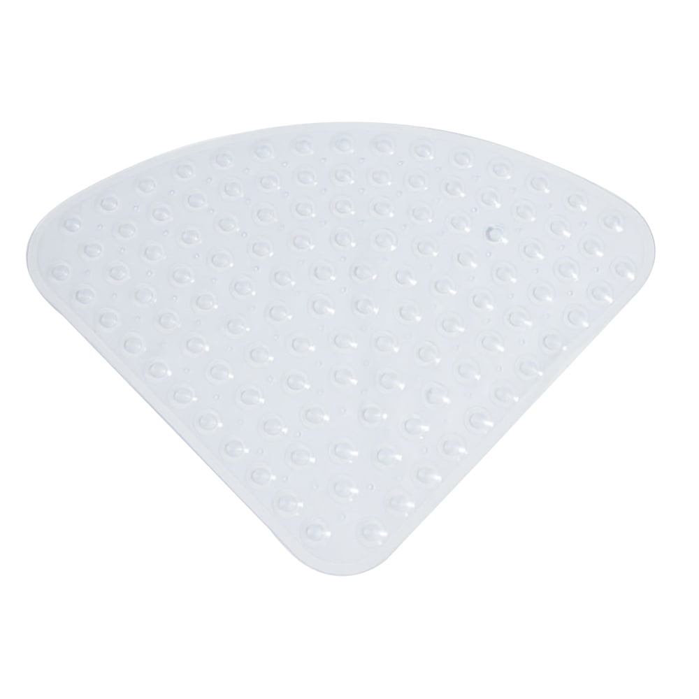 Corner Bath Shower Mat Non Slip Quadrant Sector Rubber Anti-Bacterial 54x54cm US 