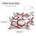 thumbnail image 2 of Red Grey Outdoor Pillow Covers 20x12 Inch Lumbar Pillow Covers Set of 2 Waterproof Decorative Throw Pillow Cases Geometric Circle Modern Abstract Simple Art Cushion Covers for Patio Furniture Garden, 2 of 8
