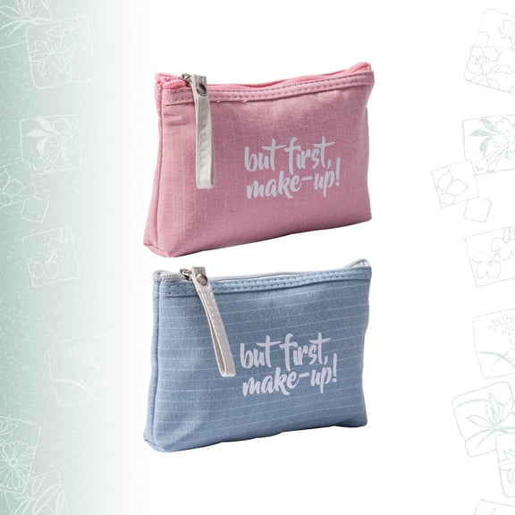 OFFIGAM 2-Pack Cosmetic Organizer Bags, Lightweight and Compact Travel Makeup Storage Pouches in Assorted Colors