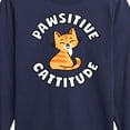 thumbnail image 3 of Pawsitive Cattitude  - Toddler And Youth Long Sleeve Graphic T-Shirt, 3 of 6