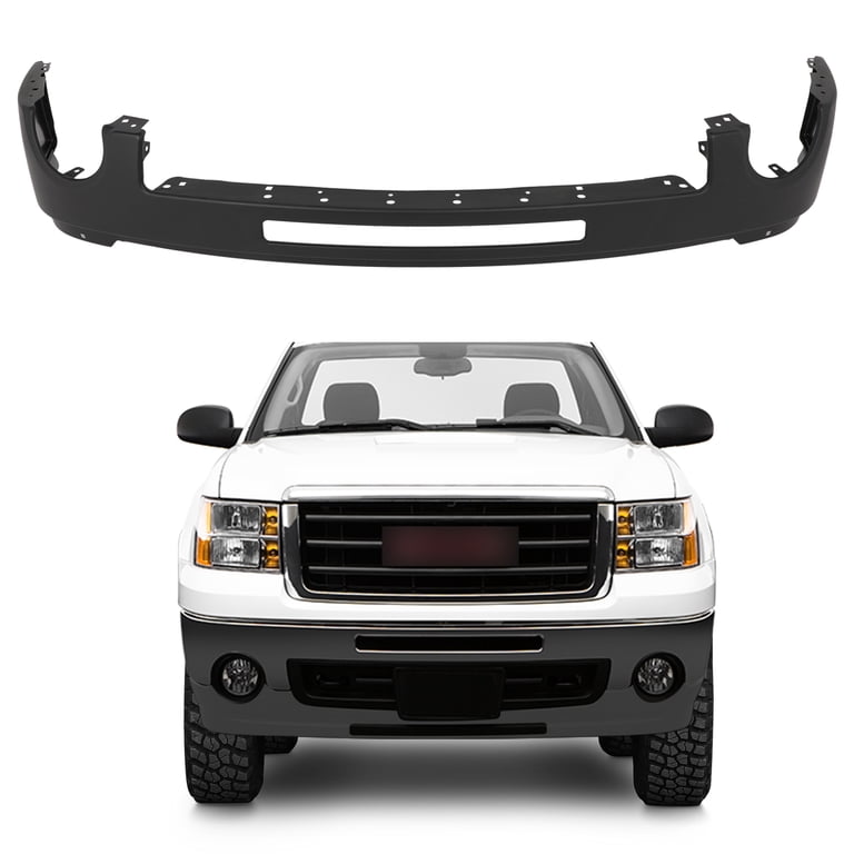 Chrome Lower Bumper Grille Insert For GMC Sierra 1500/2500/3500 HD (2007-2013) – Stainless Steel Bolt-On 8x6 Horizontal Billet Style