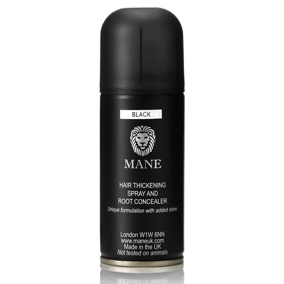 MANE Spray de fibra espesante para el cabello (100 ml Negro)