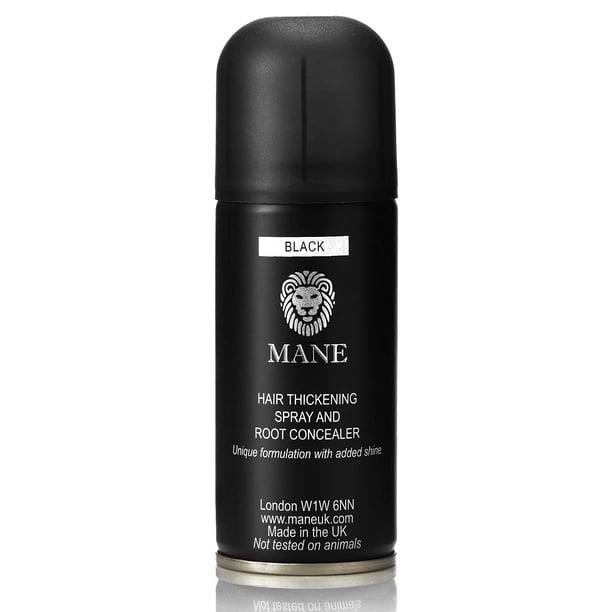 MANE Spray de fibra espesante para el cabello (100 ml Negro)