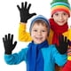 thumbnail image 3 of Guantes de cinco dedos monocromáticos cálidos de invierno para niños., 3 of 5