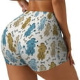 thumbnail image 2 of Fotbe Cartoon Poodle Dog Seamless Shorts, Womens Workout Shorts High Waist Stretch Booty Short for Gym/Yoga/Running/Biking-XX-Large, 2 of 9