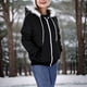 thumbnail image 4 of Gibobby Sudadera oversize mujer, Sudadera con capucha con bolsillo para mujer, diseño de dibujos animados, sudadera con cierre(Negro,M), 4 of 5