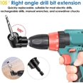 thumbnail image 4 of 16Pcs Flexible Drill Bit Extension Hex Shank 105° Right Angle Drill Attachment 1/4 3/8 1/2" Hex Shank Impact Driver Socket Adapter Rotatable Socket Bit Holder Keychain Set for Fine Finish (D), 4 of 7
