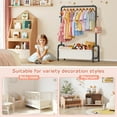 thumbnail image 6 of Kids Clothing Rack with Storage Shelf, Kids Dress Up Rack Storage for Coats, Small Baby Garment Rack for Hanging Clothes, Toddler Wardrobe Closet Organizer for Kids (Classic, Black), 6 of 14