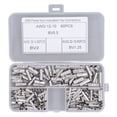 thumbnail image 2 of Wire Ferrule, Firm Connection Ferrules Connector Male Female Copper 200Pcs  For Equipment, 2 of 8