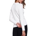 thumbnail image 3 of INSPIRE CHIC Lapel Neck Sweater for Women's Long Sleeve Spring Casual Knit Pullover Tops XL White, 3 of 6