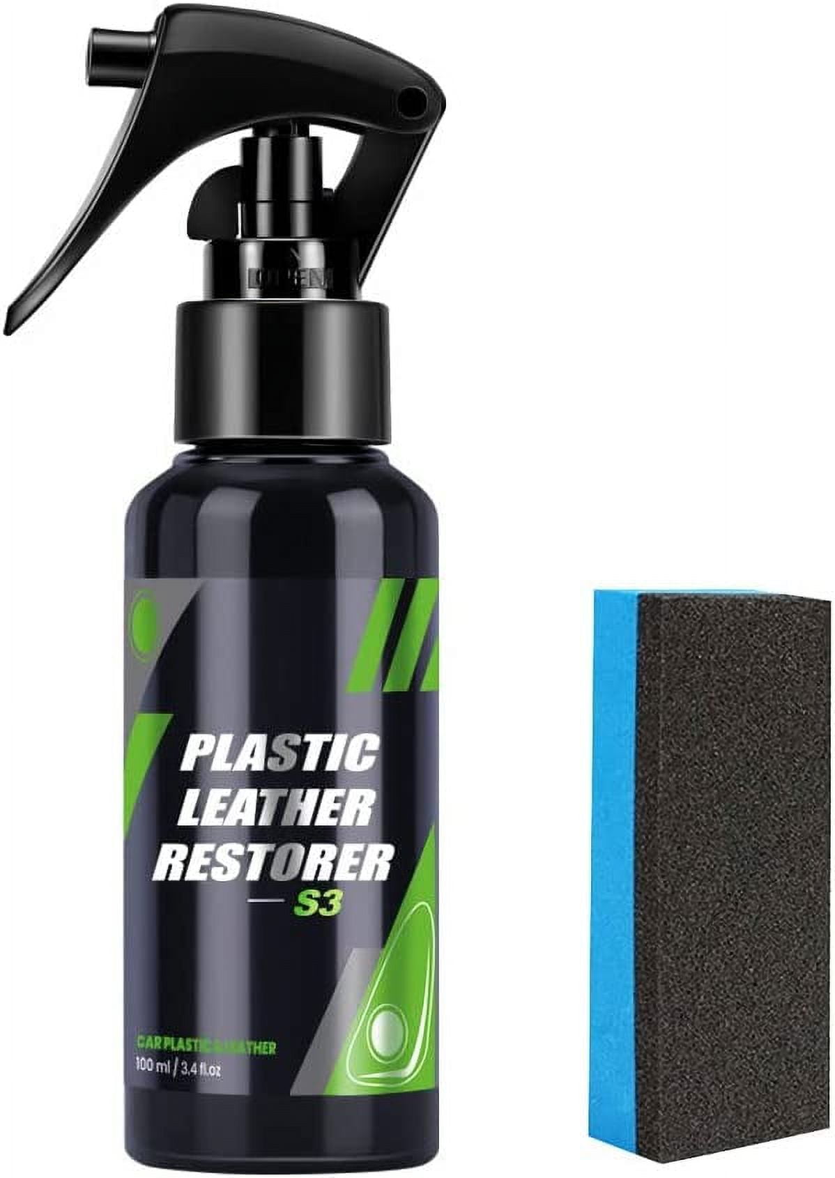  Plastic Leather Restorer - Plastic Leather Restorer & Hydrophobic  Trim Coating, Plastic Leather Restorer Spray, Plastic Restorer for Cars,  Car Exterior Refurbishment Cleaning Agent (50ml, 2 Pcs) : Automotive
