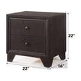 thumbnail image 2 of Cterwk 2 Drawers Nightstand for Living Room, Bedroom, Dark Brown, 2 of 9