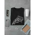 thumbnail image 3 of Powered By Pizza Food Graphic Men Black T-Shirt, Male Small, 3 of 4