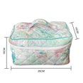 thumbnail image 2 of Bolso cosmético acolchado floral algodón viaje artículos de tocador damas monedero (pintura), 2 of 7
