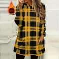 thumbnail image 2 of Women's Fleece Pullover Plaid Fuzzy Crewneck Casual Tops Long Sleeve Sweatshirts with Pocket, 2 of 4