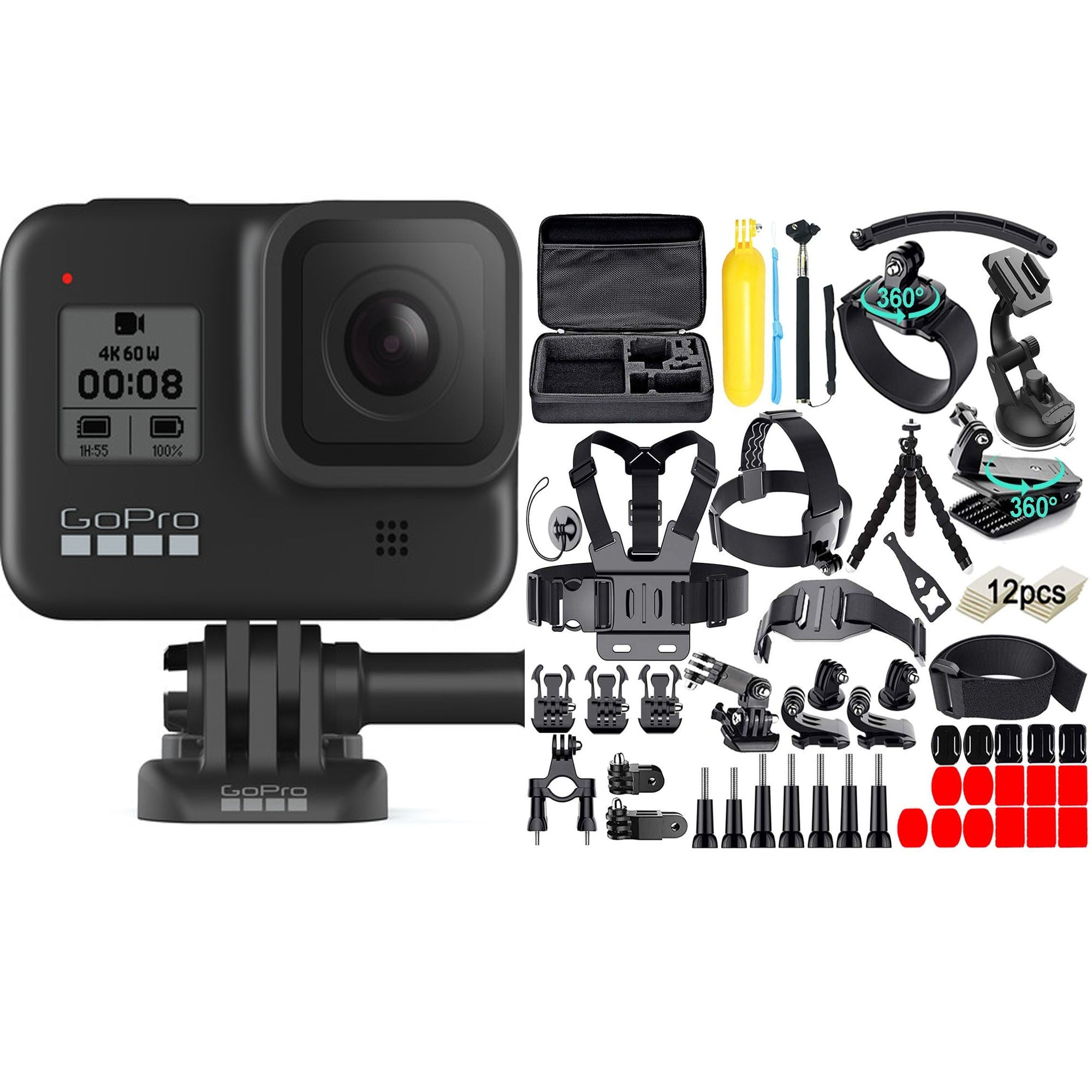 Alice sfærisk nødsituation GoPro HERO8 Black with 61 in 1 Action Camera Accessories Kit - Walmart.com