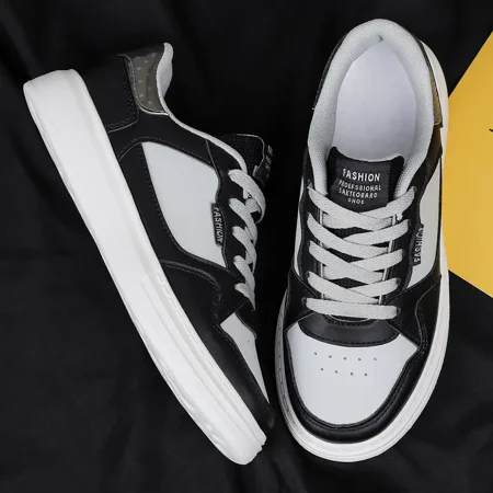 

Women‘s Casual Sneakers Lightweight Soft Bottom Shoes Thick Sole Color-block Skate Shoes