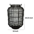 thumbnail image 5 of Benjara Fyn 20 Inch Decorative Candle Lantern, Boho Style Decor, Black Metal, 5 of 5