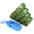 thumbnail image 3 of Bolsa de basura degradable para excrementos de mascotas, dispensador de bolsas de limpieza de basura fragantes, producto para mascotas, 10 rollos, 1 caja (10 rollos + dispensador), 3 of 12
