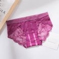 thumbnail image 2 of Puntoco Womens Panties Clearance Ladies Transparent Lace Panties Cotton Hollow Breathable Quality Underpants Purple L(L), 2 of 5