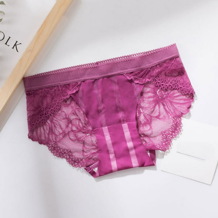 HUPOM Pregnancy Underwear For Women Girls Panties Pants Casual Tie Seamless  Waistband Purple L