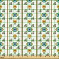thumbnail image 2 of Ambesonne Fashion Fabric by the Yard Upholstery, Eyes Diamonds Lamps Art, 3 Yards, Earth Yellow and Turquoise, 2 of 5