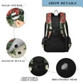 thumbnail image 4 of FORMRS Unisex School Backpack 17" Student Travel Bag with Laptop Compartment, Christmas Poinsettia, 4 of 7